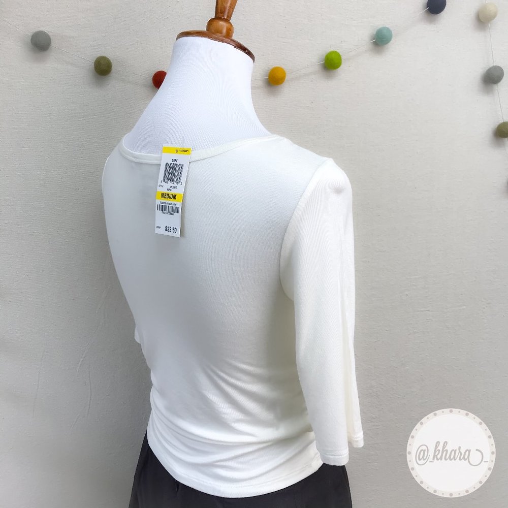 American Rag Half-Sleeve Long Crop Top - Picture 10 of 14